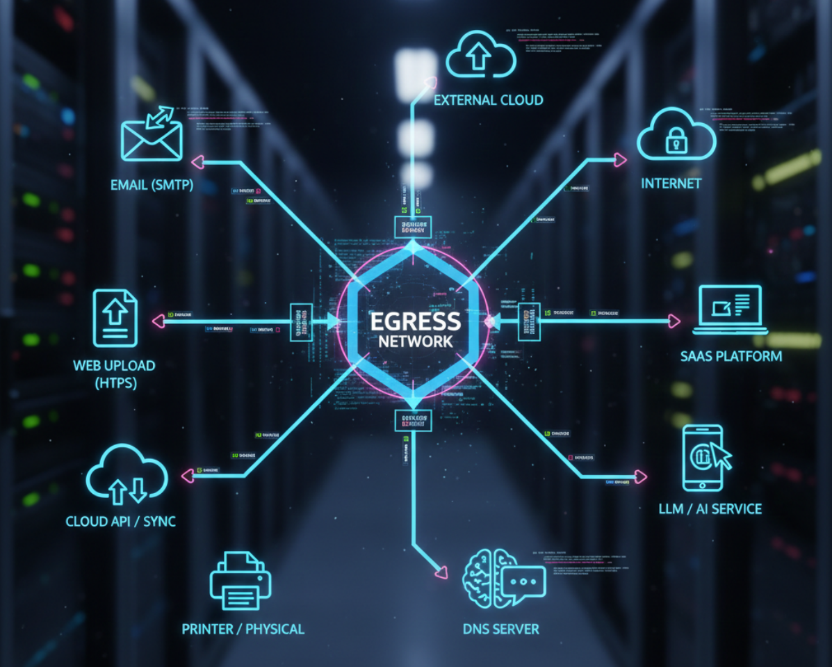 Data Egress points, explaining the DLP Channels and Theories related to them
