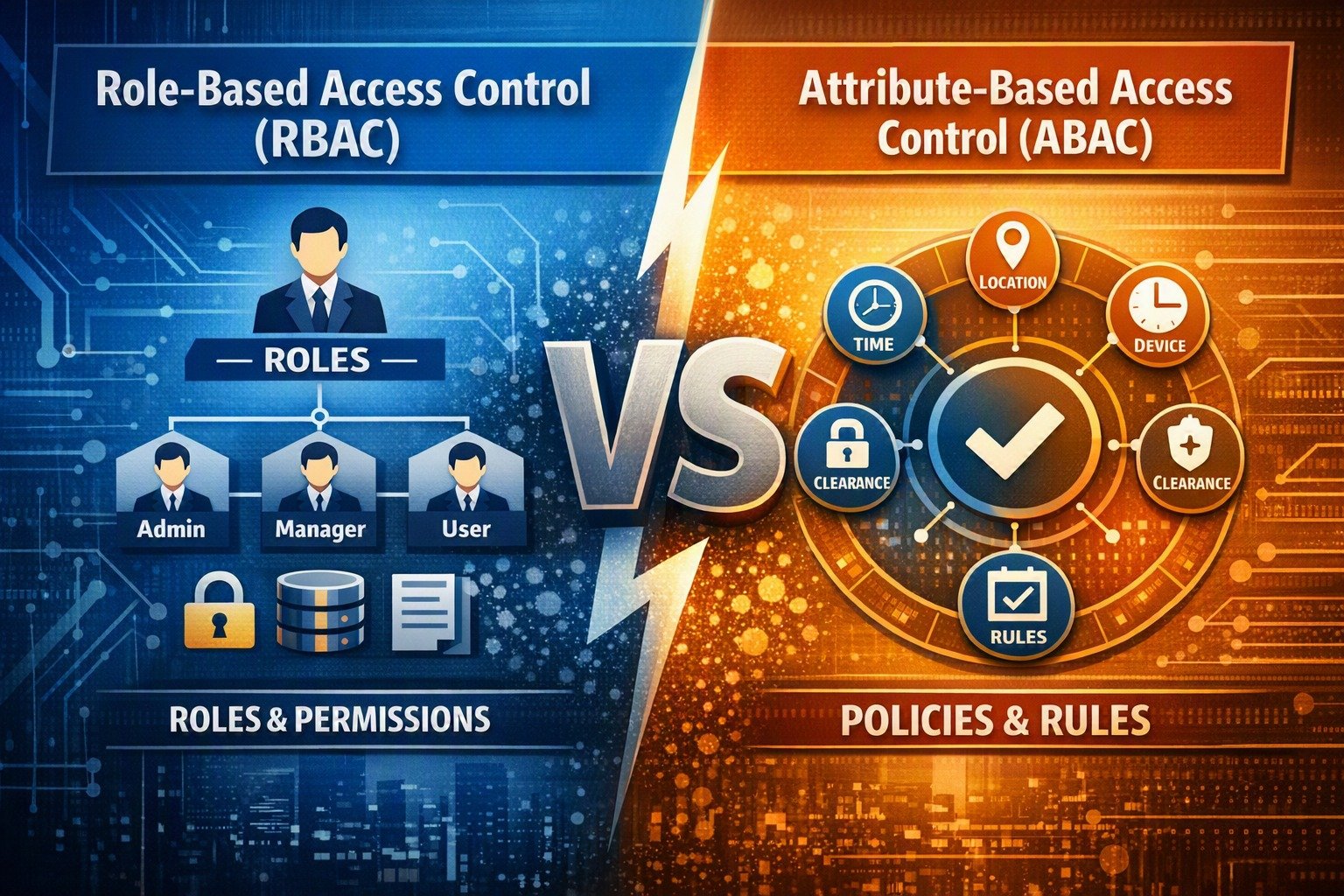 Role-Based Access Control, RBAC vs ABAC